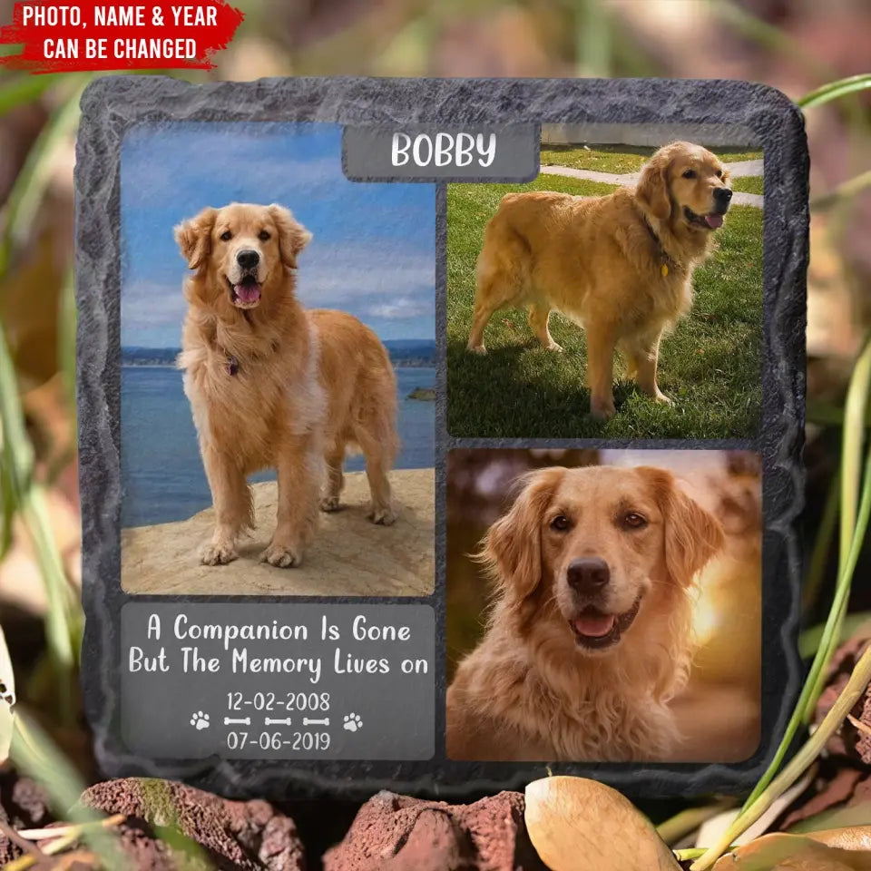 A Companion Is Gone But The Memory Lives On - Personalized Memorial Stone, Gift For Dog Lover