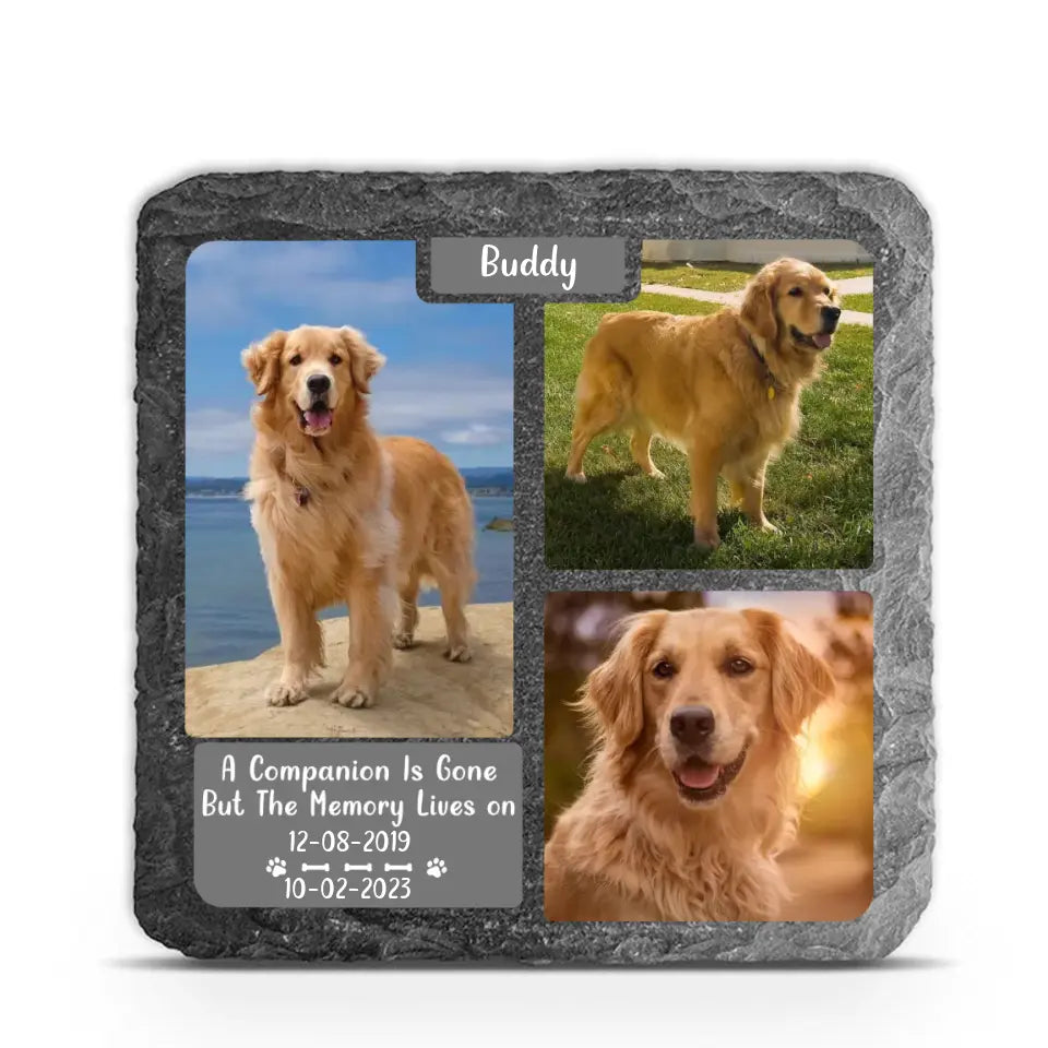 A Companion Is Gone But The Memory Lives On - Personalized Memorial Stone, Gift For Dog Lover