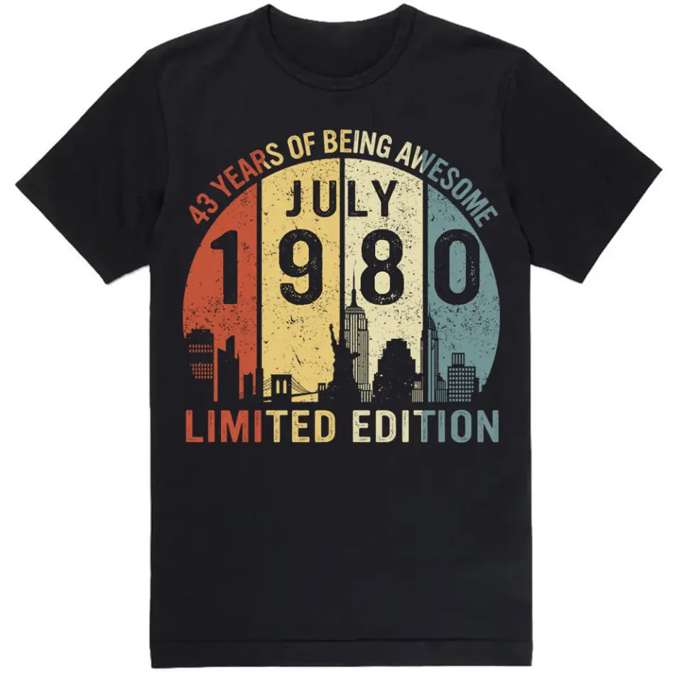 Make In 1983 Limited Edition - Personalized Year Of Birth T-Shirt, Vintage Shirt