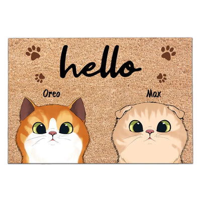 Welcome To Our Home - Personalized Doormat, Gift For Cat Lovers