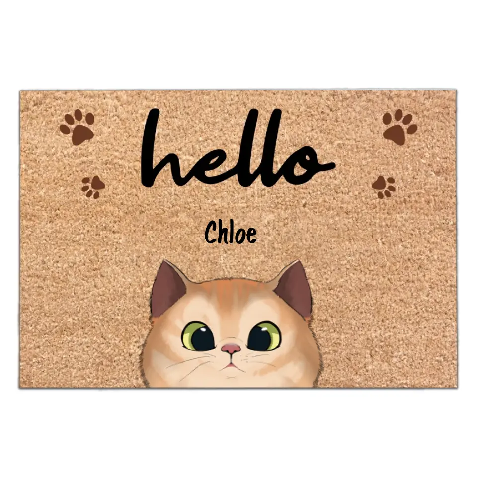 Welcome To Our Home - Personalized Doormat, Gift For Cat Lovers