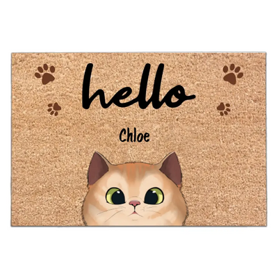 Welcome To Our Home - Personalized Doormat, Gift For Cat Lovers