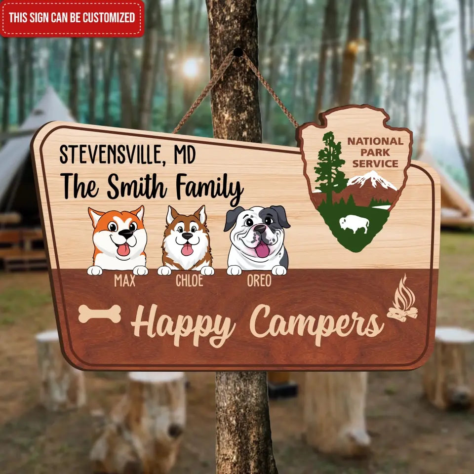 Making Memories One Campsite At A Time - Personalized Camping Wood Sign, Gifts For Camper