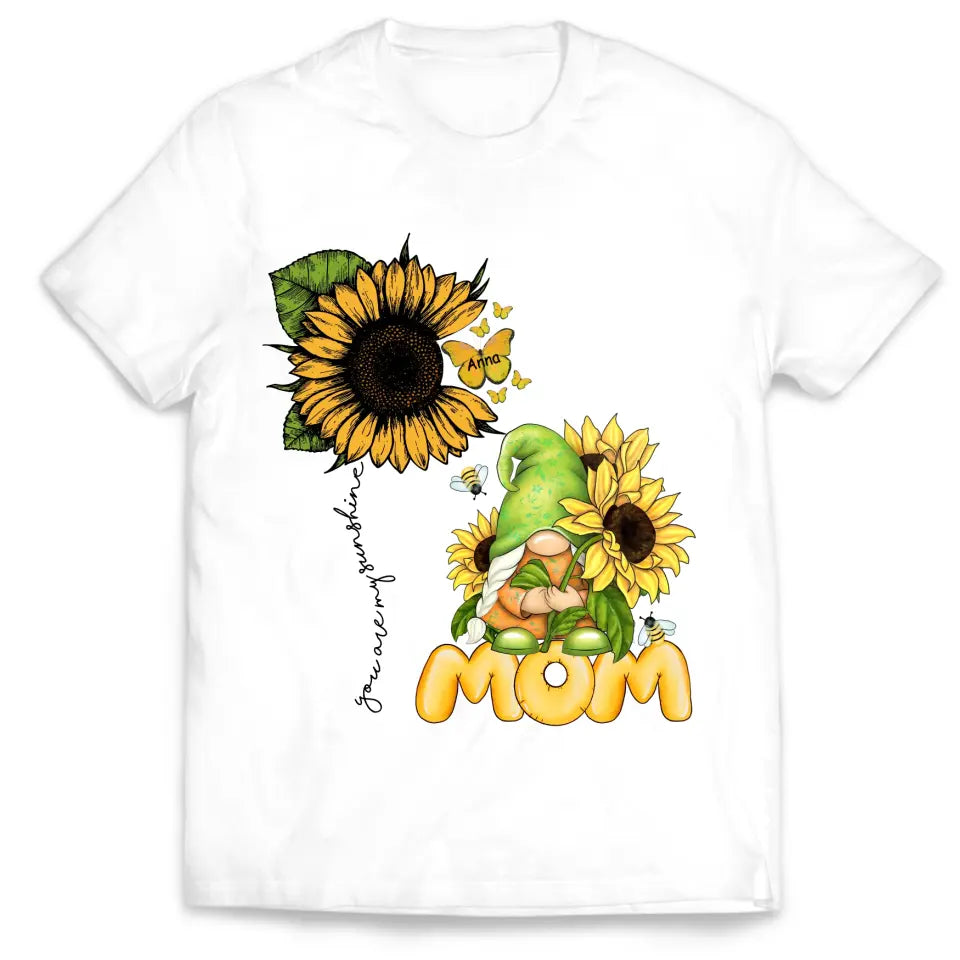 You Are My Sunshine - Personalized Mom Shirt Gnome - Mother's Day Gnome Shirt - Mom Gift