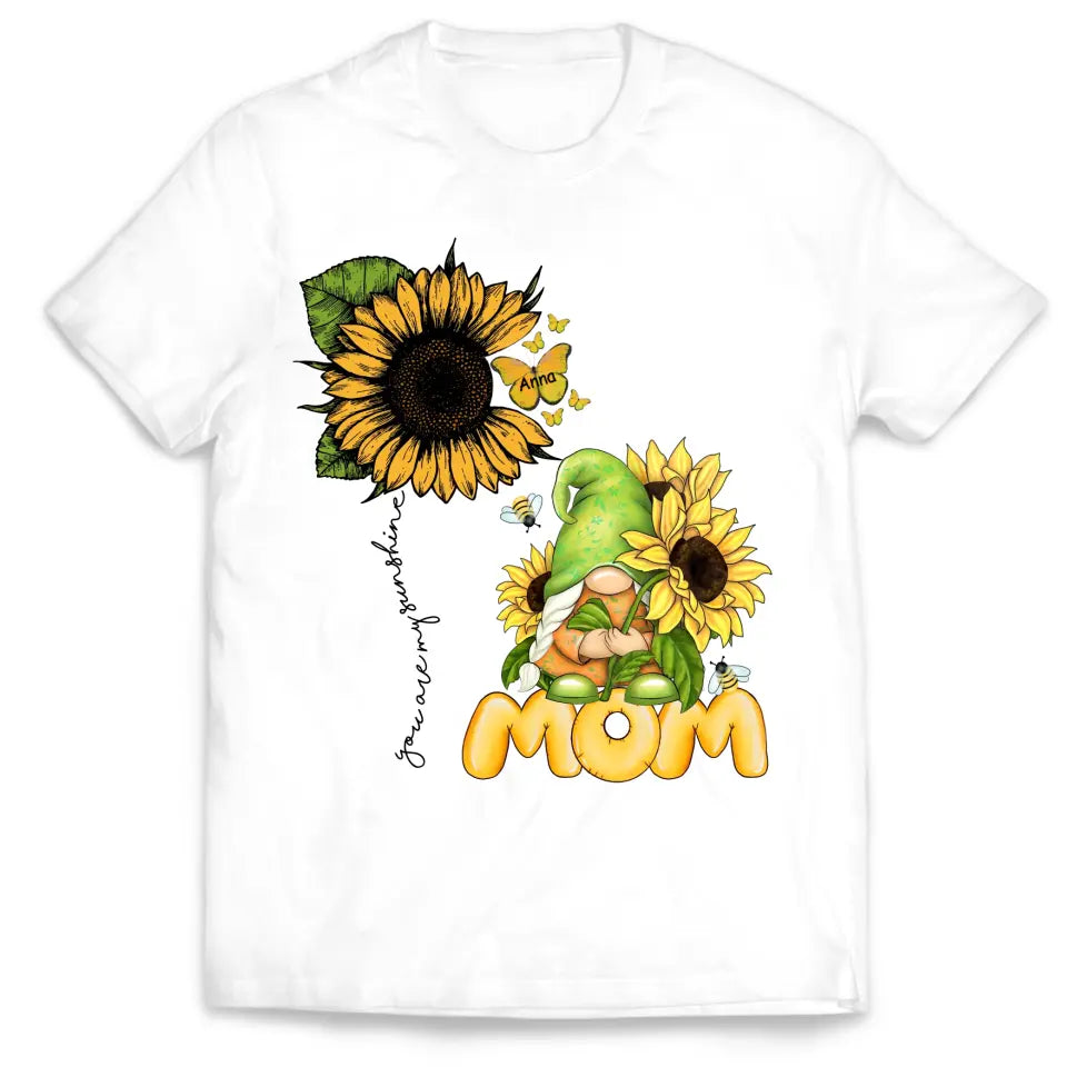 You Are My Sunshine - Personalized Mom Shirt Gnome - Mother's Day Gnome Shirt - Mom Gift