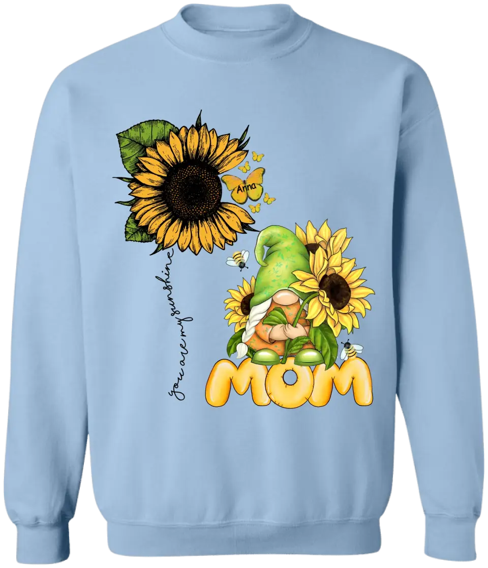 You Are My Sunshine - Personalized Mom Shirt Gnome - Mother's Day Gnome Shirt - Mom Gift