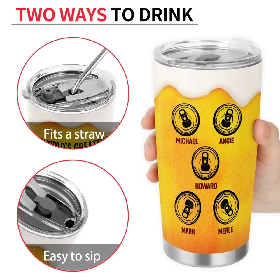 Funny Beer Simulation World's Greatest Farter I Mean Father - Personalized Tumbler, Father’s Day Gifts For Daddy