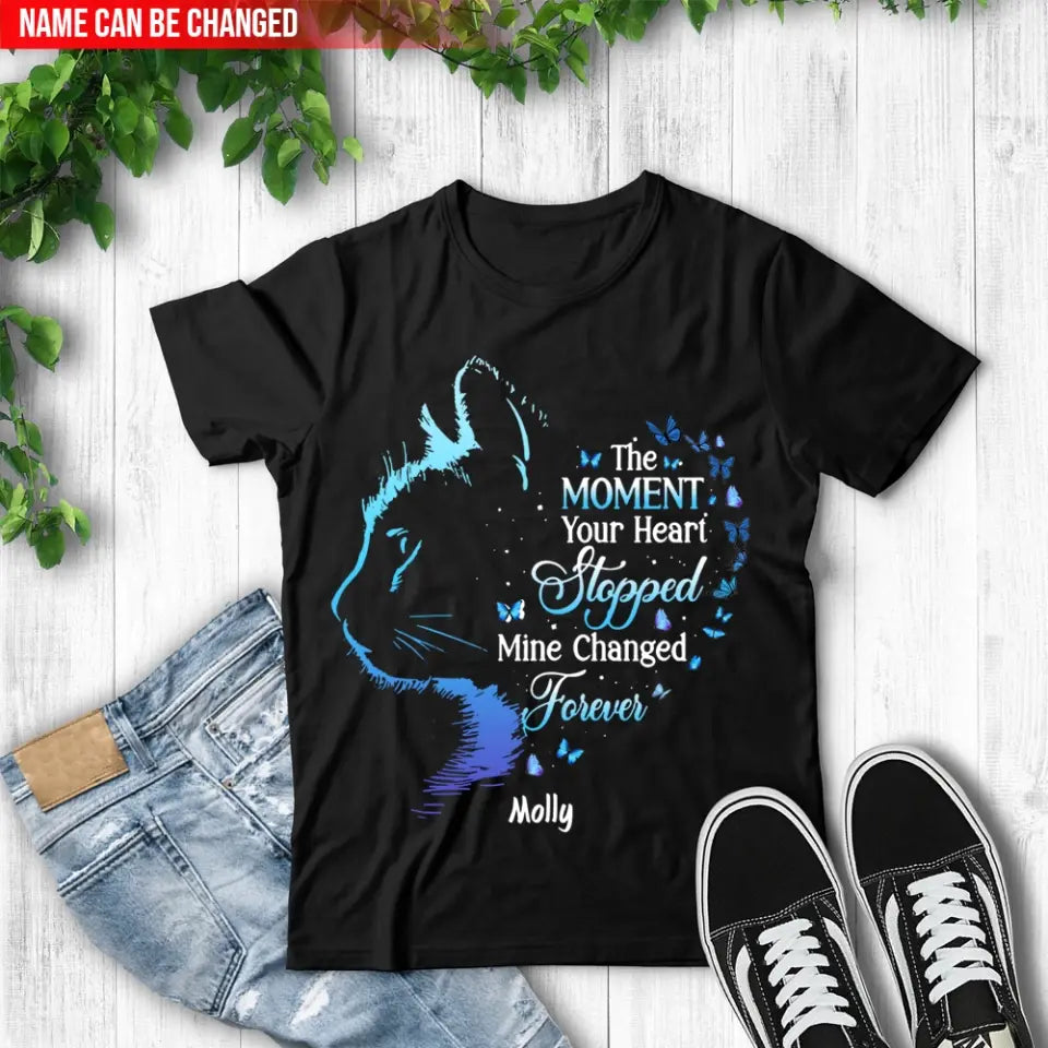 The Moment Your Heart Stopped Mine Changed Forever - Personalized T-shirt Hoodie, Memorial Gift For Pet Lover