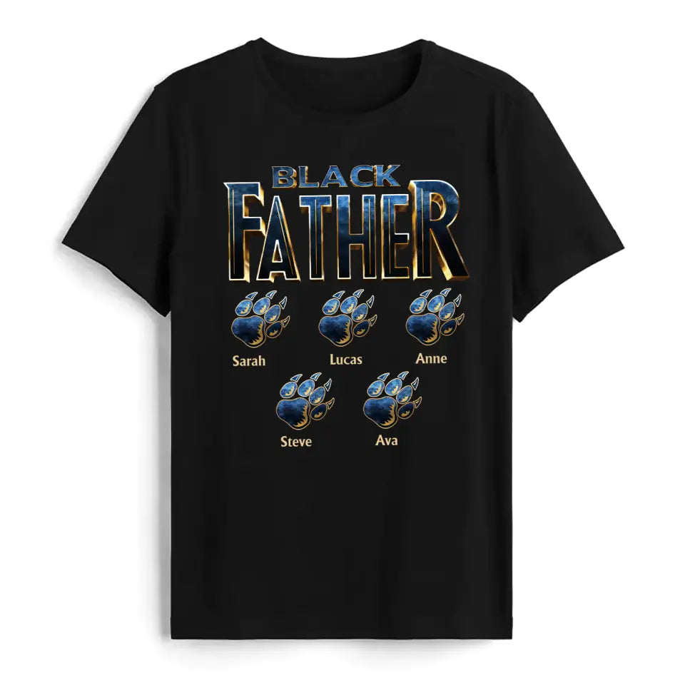Best Dad Ever In The World Black Father - Personalized T-shirt, Fathers Day Gifts For Dad, Grandpa