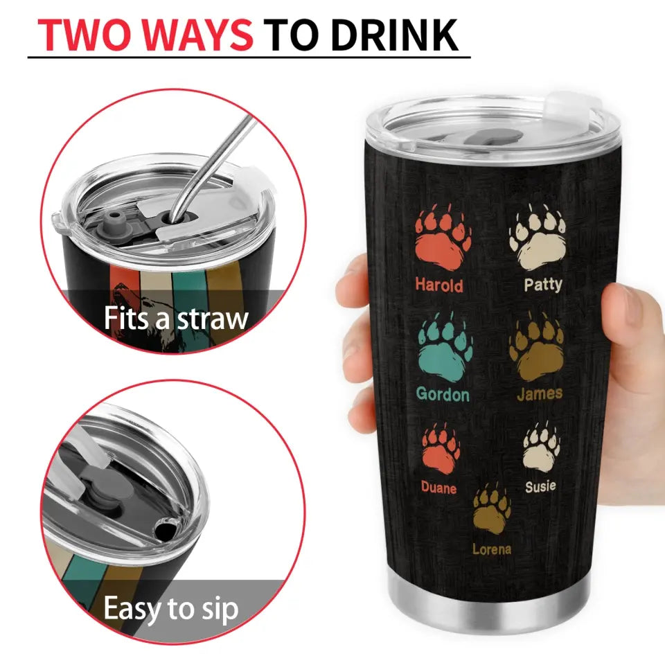 PAPA Bear Legend Husband Daddy Grandpa - Personalized Tumbler, Father's Day Gifts For Dad Daddy