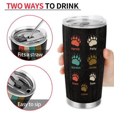 PAPA Bear Legend Husband Daddy Grandpa - Personalized Tumbler, Father's Day Gifts For Dad Daddy