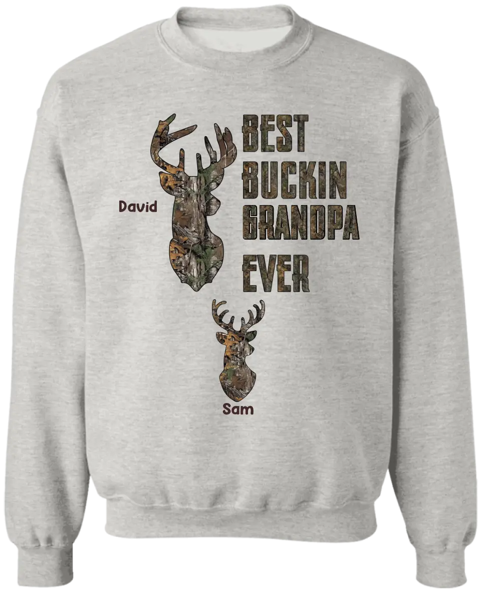 Happy Father's Day Best Buckin' Dad Ever - Personalized T-shirt, Hunting Shirt, Gifts For Daddy, Grandpa