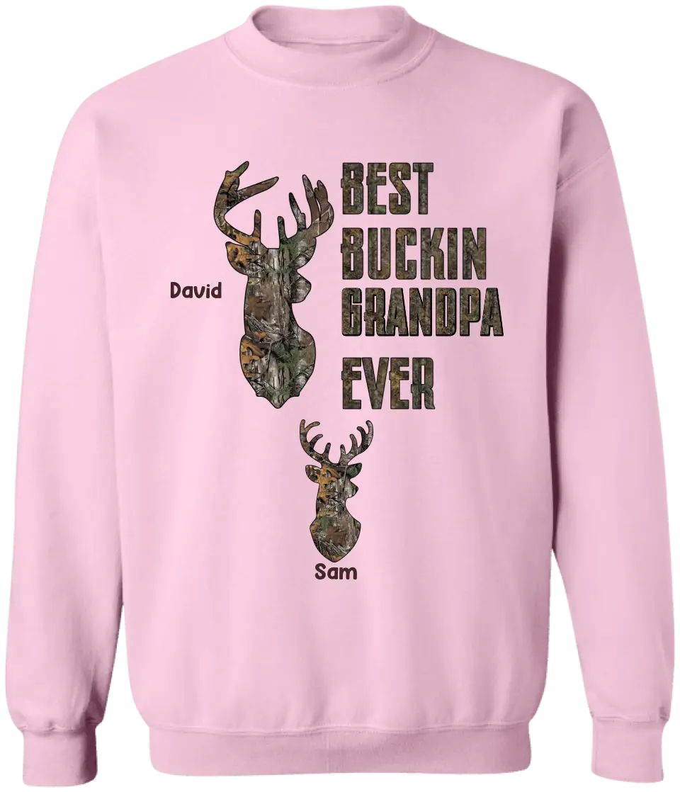 Happy Father's Day Best Buckin' Dad Ever - Personalized T-shirt, Hunting Shirt, Gifts For Daddy, Grandpa