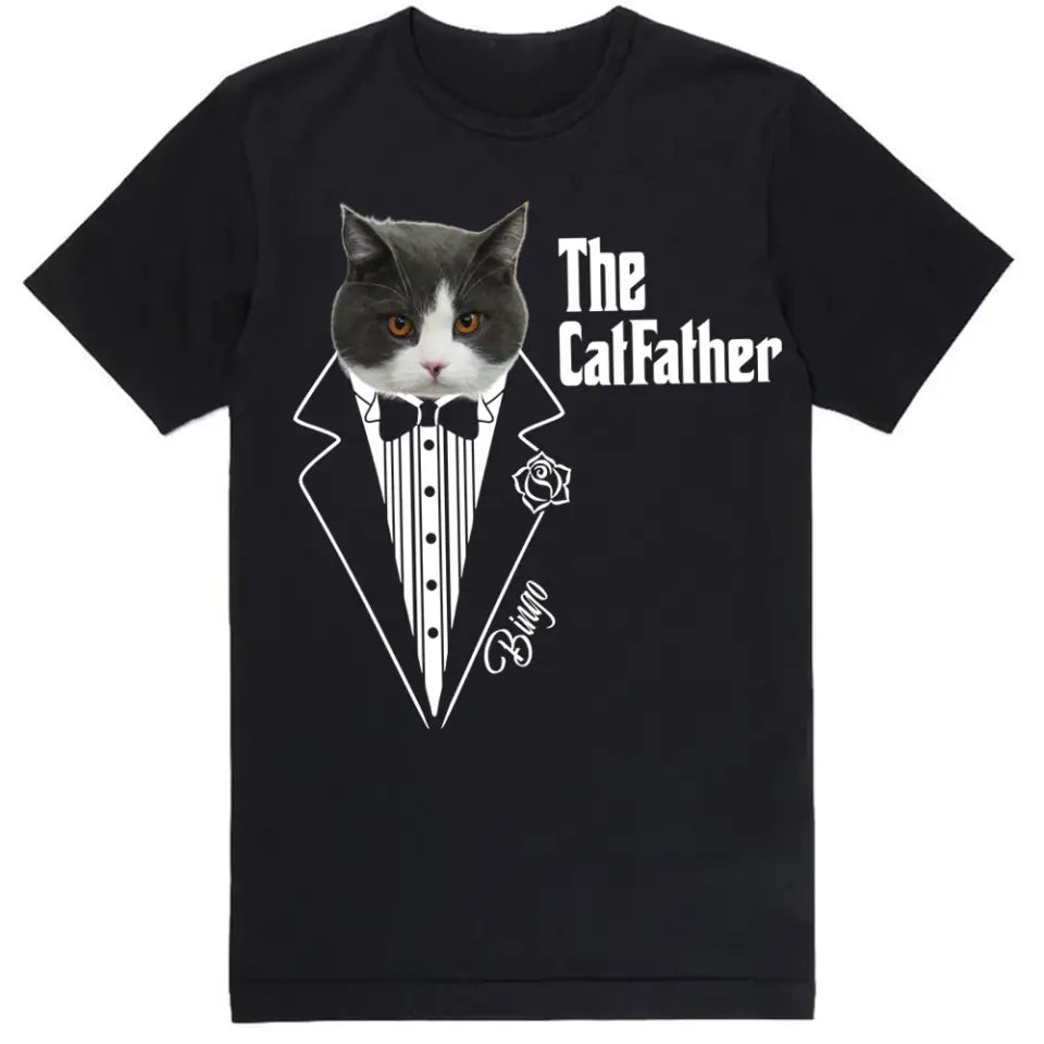 The DogFather/ CatFather - Personalized T-Shirt, Happy Father's Day, Dog Dad Gift, Cat Dad Gift
