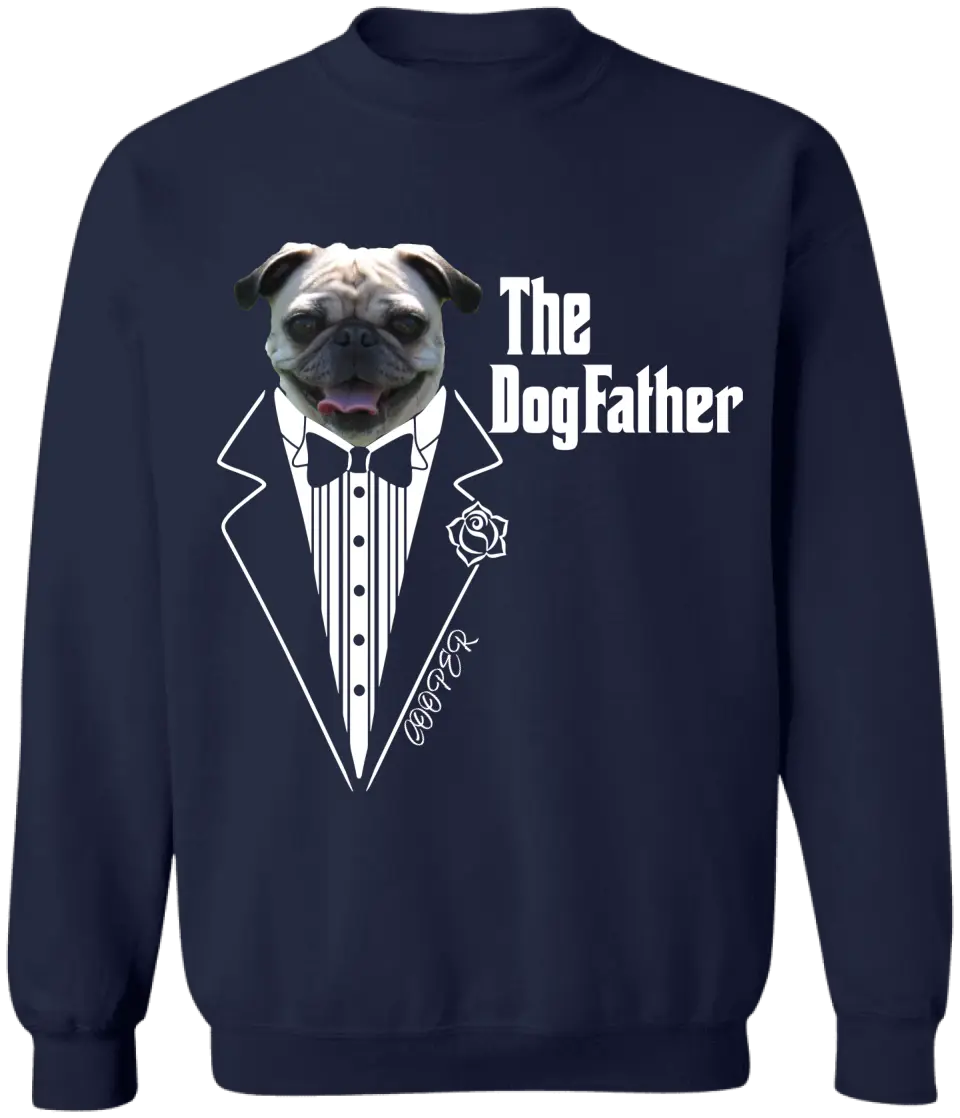 The DogFather/ CatFather - Personalized T-Shirt, Happy Father's Day, Dog Dad Gift, Cat Dad Gift