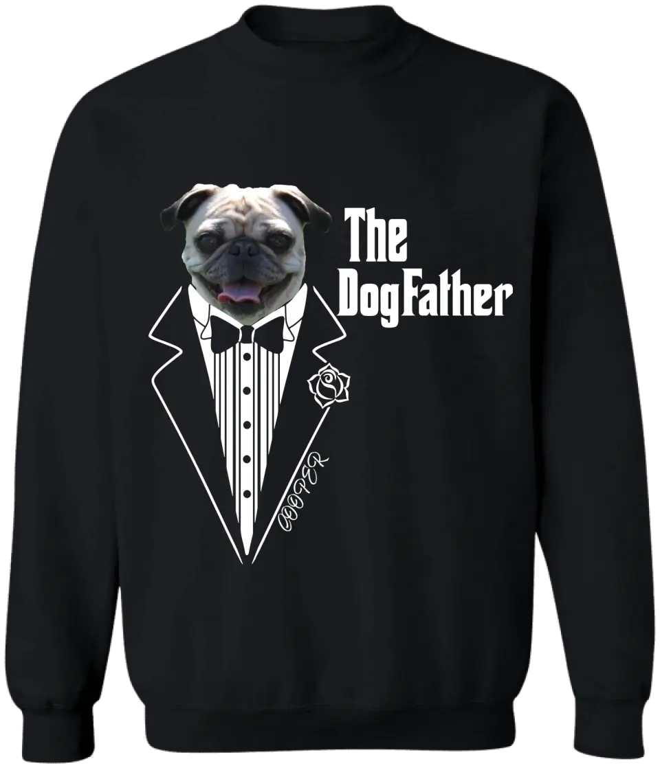The DogFather/ CatFather - Personalized T-Shirt, Happy Father's Day, Dog Dad Gift, Cat Dad Gift