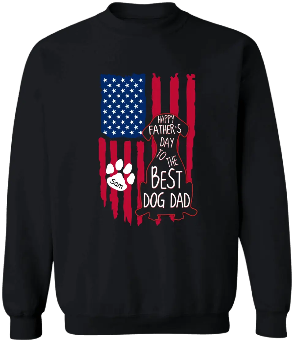 Best Dog Dad Ever - Personalized T-Shirt, Happy Father's Day, Gift For Dad
