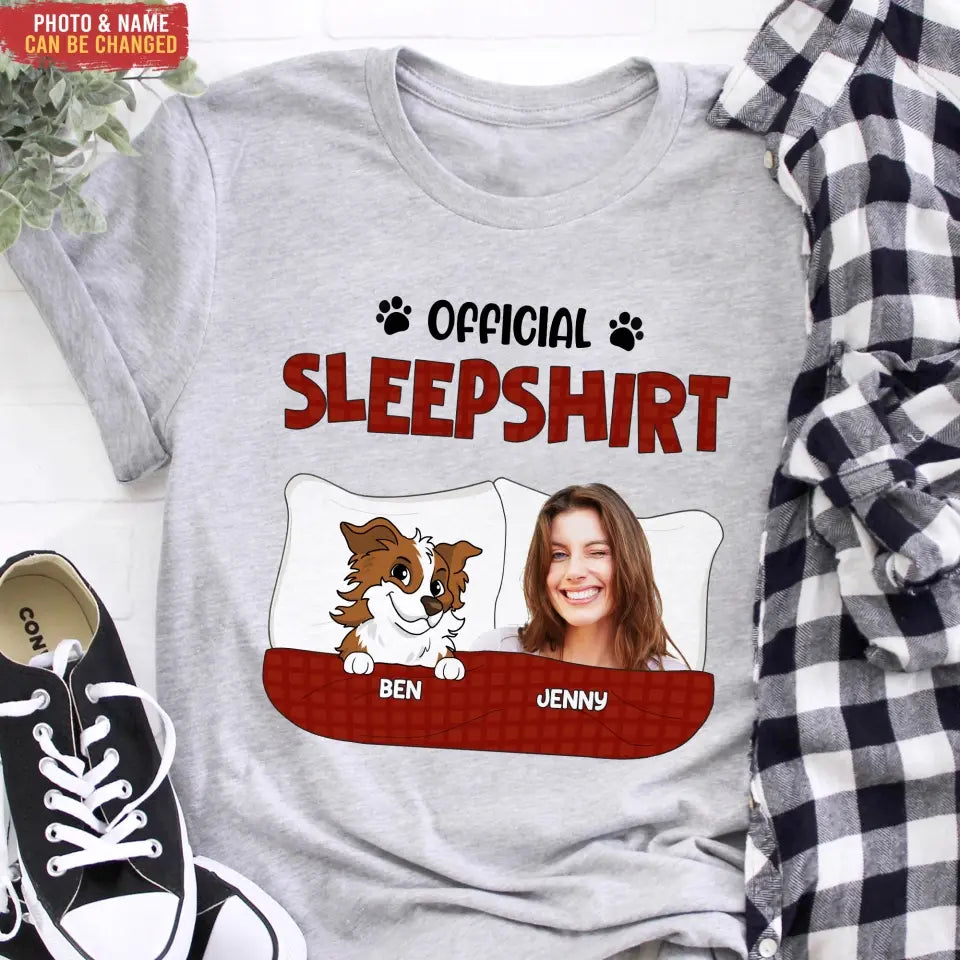 Official Sleep Shirt - Personalized T-Shirt, Gift For Pet Lovers
