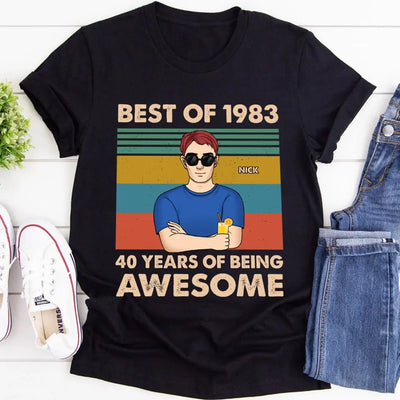 Years of Being Awesome - Personalized T-Shirt, Father's Day Gift Ideas