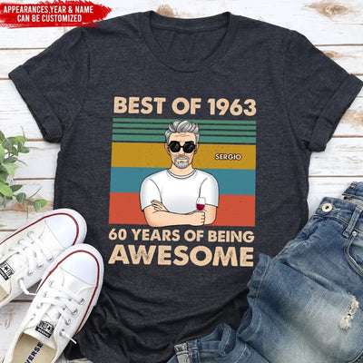 Years of Being Awesome - Personalized T-Shirt, Father's Day Gift Ideas