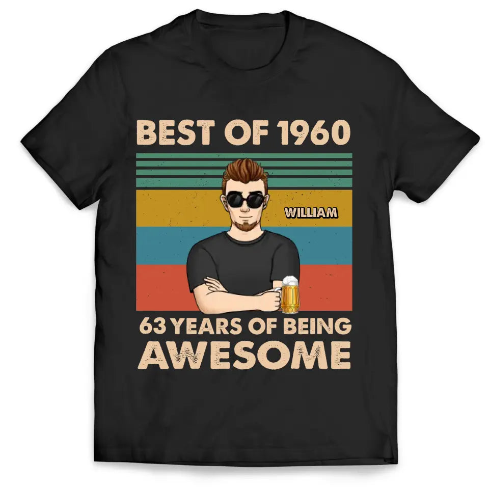 Years of Being Awesome - Personalized T-Shirt, Father's Day Gift Ideas