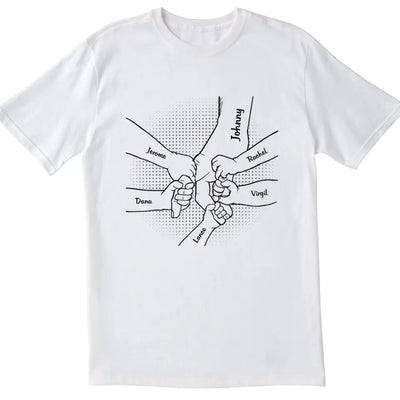 Hand In Hand - Personalized Custom T Shirt, Gift For Father, Grandma, Grandpa, Parents, Grandparents