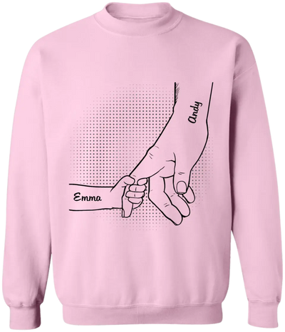 Hand In Hand - Personalized Custom T Shirt, Gift For Father, Grandma, Grandpa, Parents, Grandparents