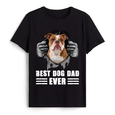 Best Dog Dad Ever - Personalized T-Shirt, Gift For Dog Lover, Gift For Father's Day