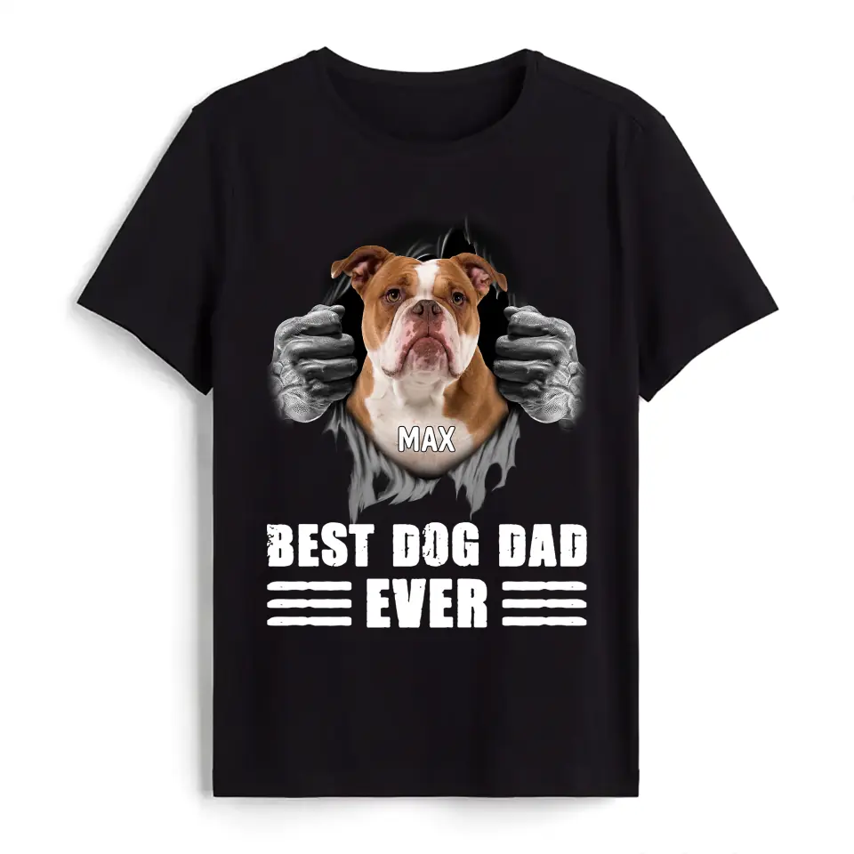 Best Dog Dad Ever - Personalized T-Shirt, Gift For Dog Lover, Gift For Father's Day