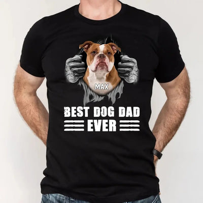 Best Dog Dad Ever - Personalized T-Shirt, Gift For Dog Lover, Gift For Father's Day