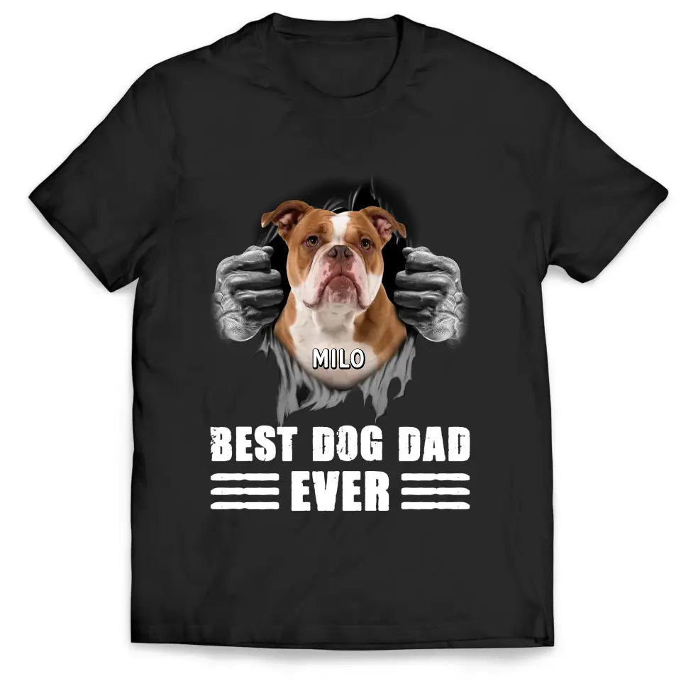 Best Dog Dad Ever - Personalized T-Shirt, Gift For Dog Lover, Gift For Father's Day