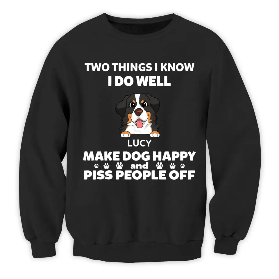Two Things I Know I Do Well - Personalized T-Shirt, Gift For Dog Lovers