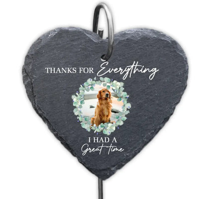 Thanks For Everything I Had A Great Time - Personalized Garden Slate, Gift For Dog Lover