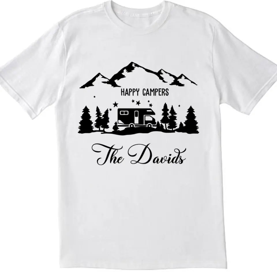 Happy Campers - Personalized Camping T-Shirt, Gift For Camping Lovers