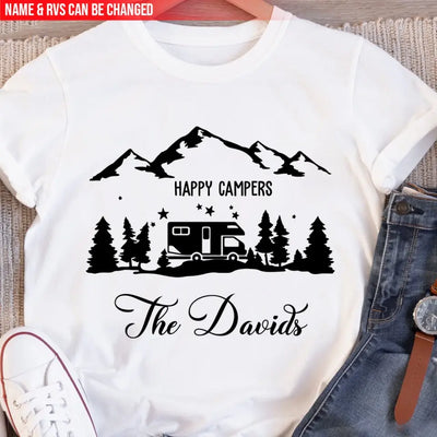 Happy Campers - Personalized Camping T-Shirt, Gift For Camping Lovers
