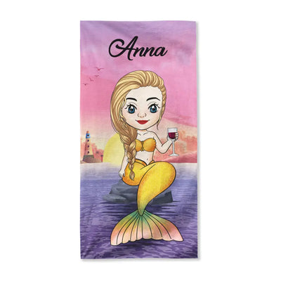 The Beach Is My Happy Place - Personalized Beach Towel, Gift For Beach Lover