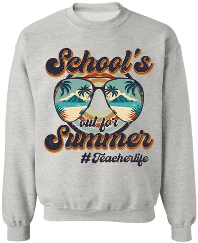 School's Out For Summer Sunglasses With Palms Teacher Life - Personalized T-shirt, Gifts For Teacher In Summer Vacation