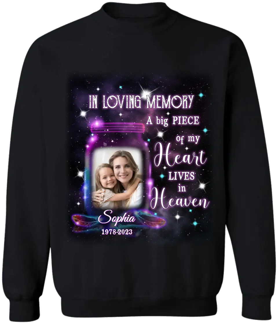 In Loving Memory Family Loss Custom Photo - Personalized T-shirt,  Memorial Gift For Loss of Loved One