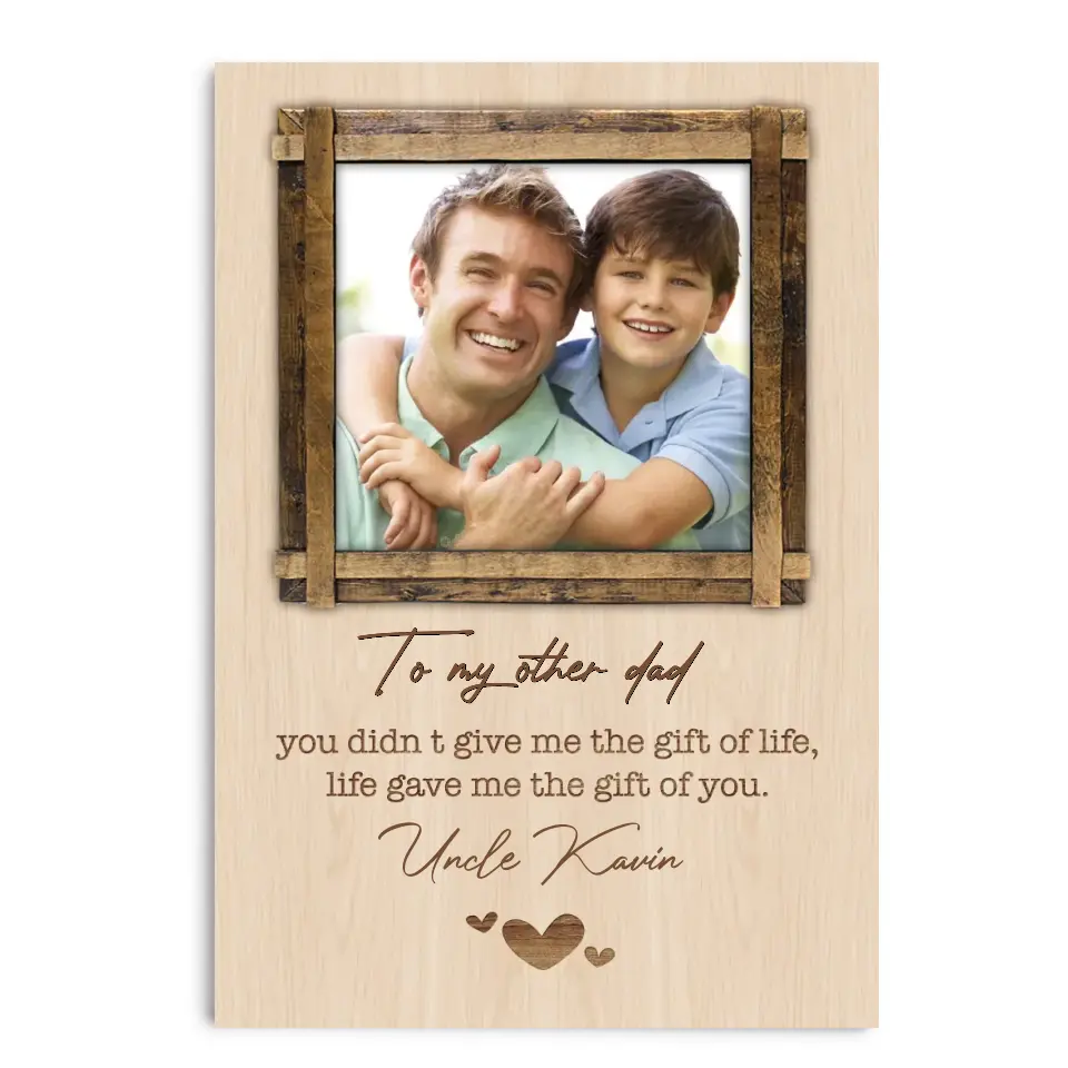 To My Other Dad - Personalized Canvas, Happy Father's Day, Gift For Step Dad