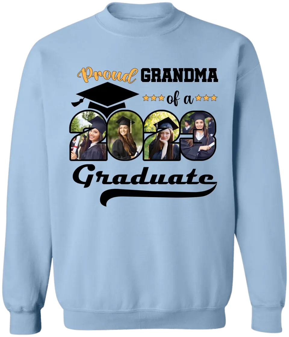 Proud Family Of A 2023 Graduation Custom Photo - Personalized T-shirt, Class 2023 Gift, Graduation Gift