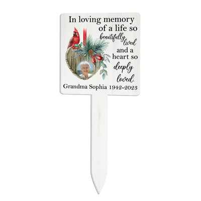 In Loving Memory Of A Life So Beautifully Lived - Personalized Garden Skate, Memorial Gift