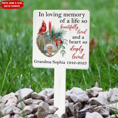 In Loving Memory Of A Life So Beautifully Lived - Personalized Garden Skate, Memorial Gift