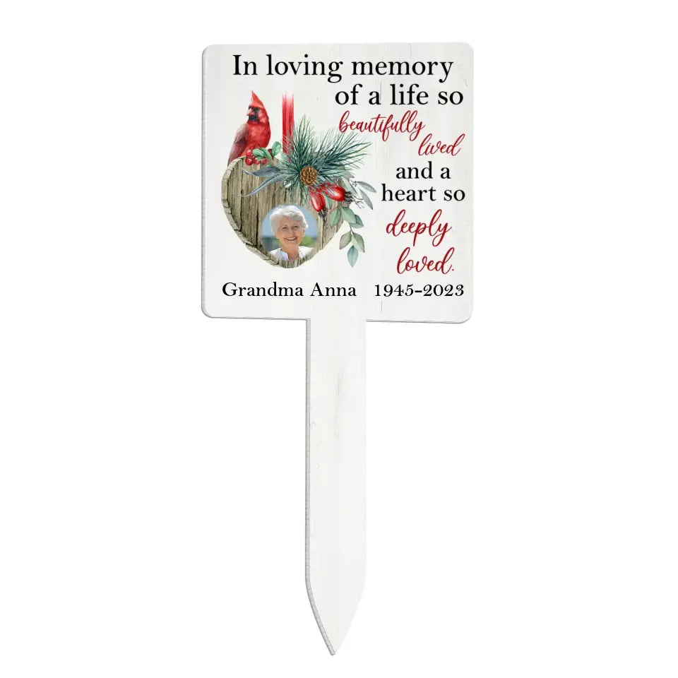 In Loving Memory Of A Life So Beautifully Lived - Personalized Garden Skate, Memorial Gift