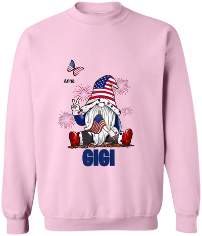4th Of July Independence Day Gnome Grandma  - Personalized T-Shirt, Independence Day Gift For Grandma