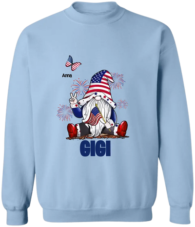 4th Of July Independence Day Gnome Grandma  - Personalized T-Shirt, Independence Day Gift For Grandma