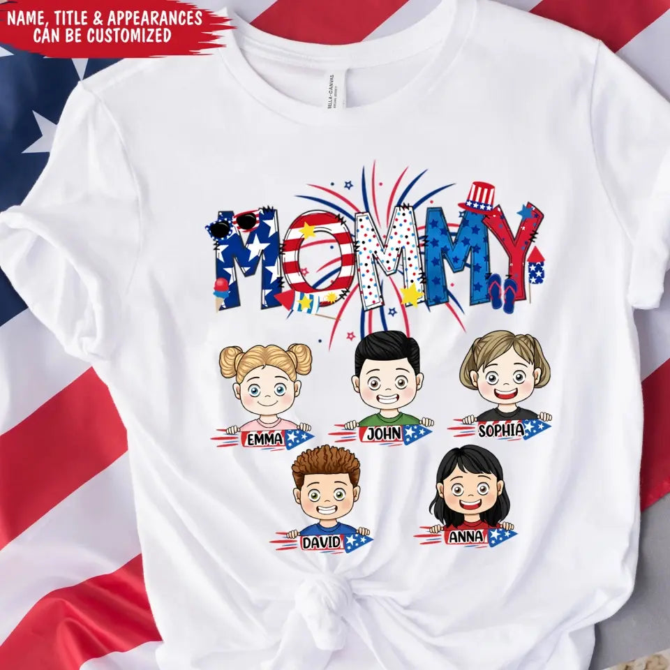 4th Of July Grandma - Personalized Grandma Shirt, Independence Day Gift For Grandma, Mom