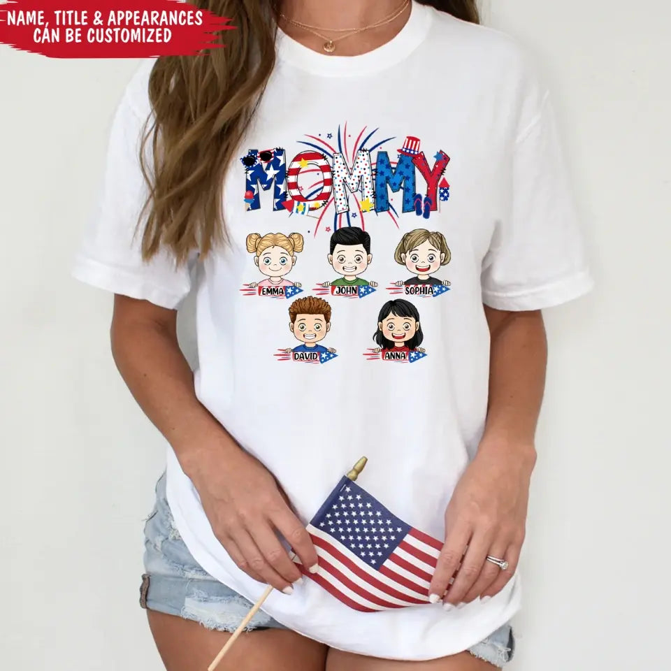 4th Of July Grandma - Personalized Grandma Shirt, Independence Day Gift For Grandma, Mom
