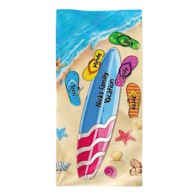 Best Summer Ever The Family Name - Personalized Beach Towel, Summer Gift For Family