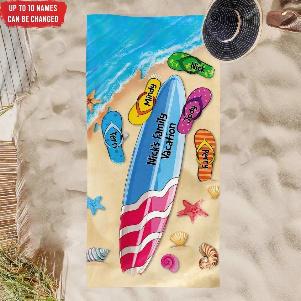 Best Summer Ever The Family Name - Personalized Beach Towel, Summer Gift For Family