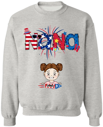 4th Of July Grandma - Personalized Grandma Shirt, Independence Day Gift For Grandma, Mom